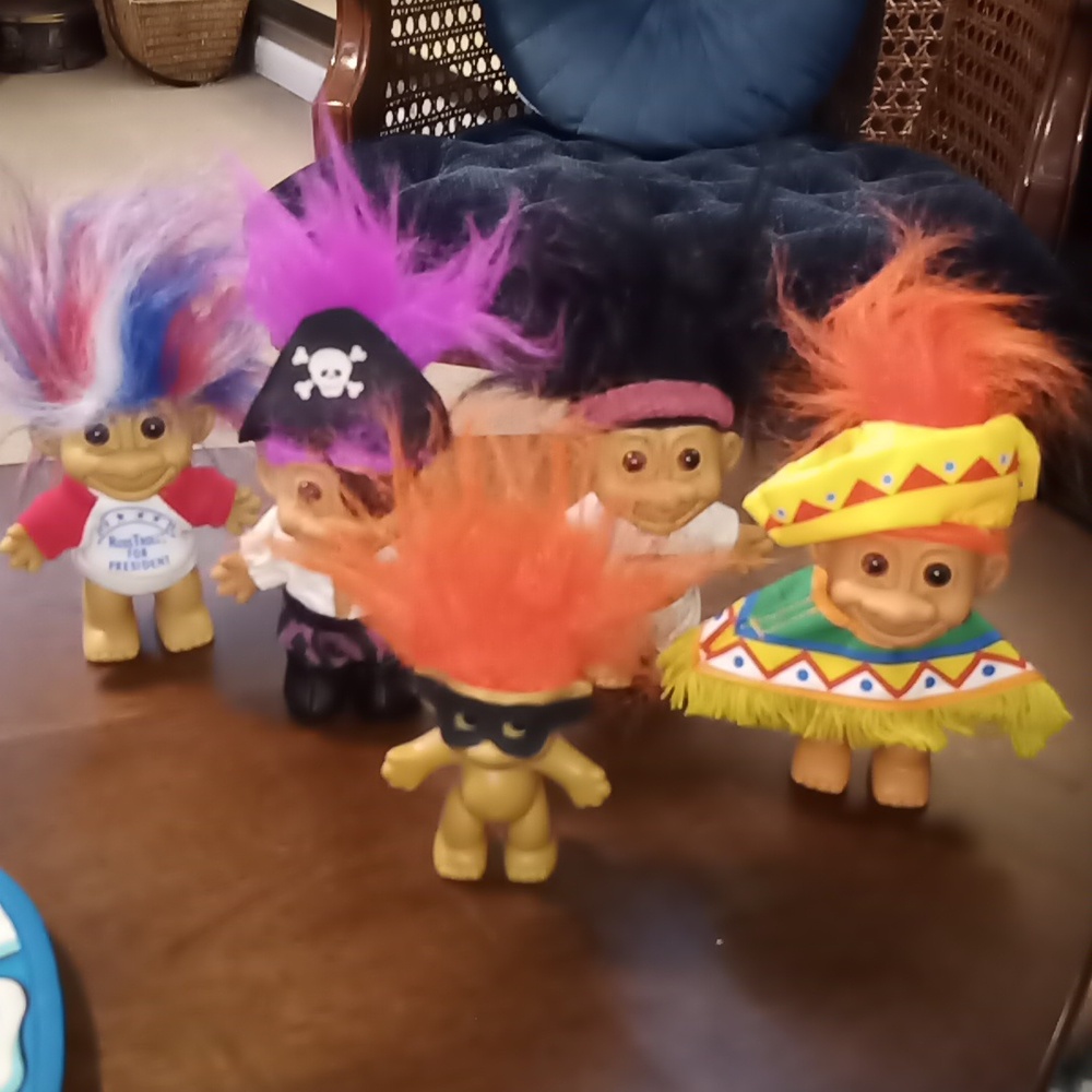 5 pc Russ Vintage Trolls President Lucky Mexican Pirate Arizona Cardinal…